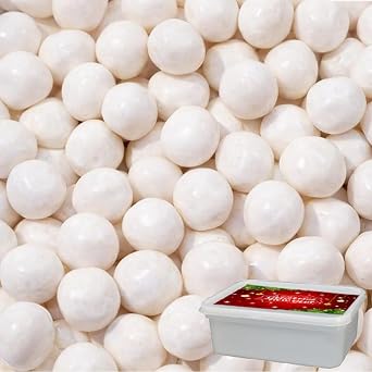 Christmas Snowballs Chewy Sweets 500g   Festive Snowball-Shaped Chewy Candy, Soft & Fruity Christmas Treats, Limited Edition