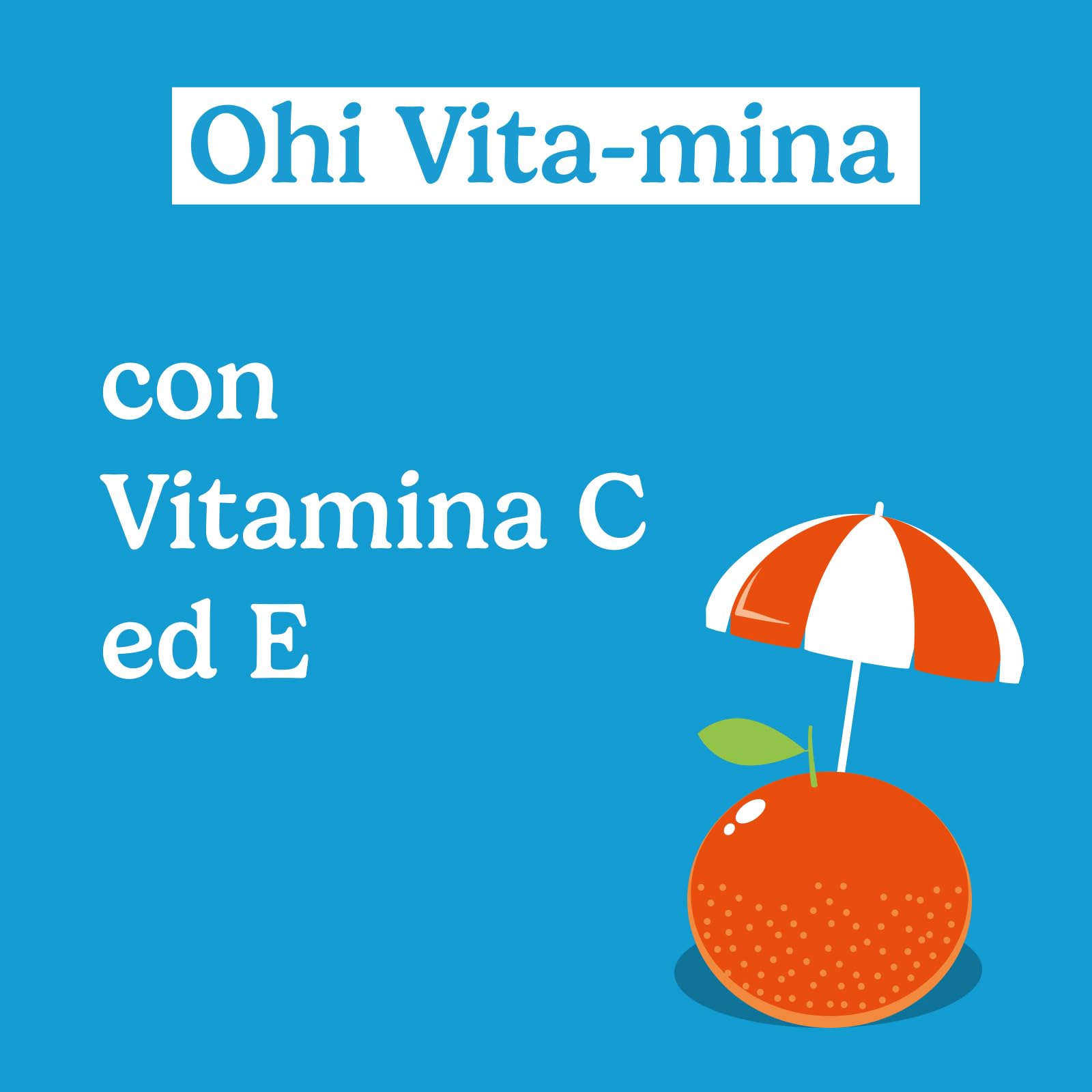 Bilboa, Ohi Vita-Mina, Latte Solare SPF 50+, Crema Solare con Vitamina C, Vitamina E e Niacinamide, Ideale Contro Rughe e Macchie, Resistente all'Acqua, 200 ml