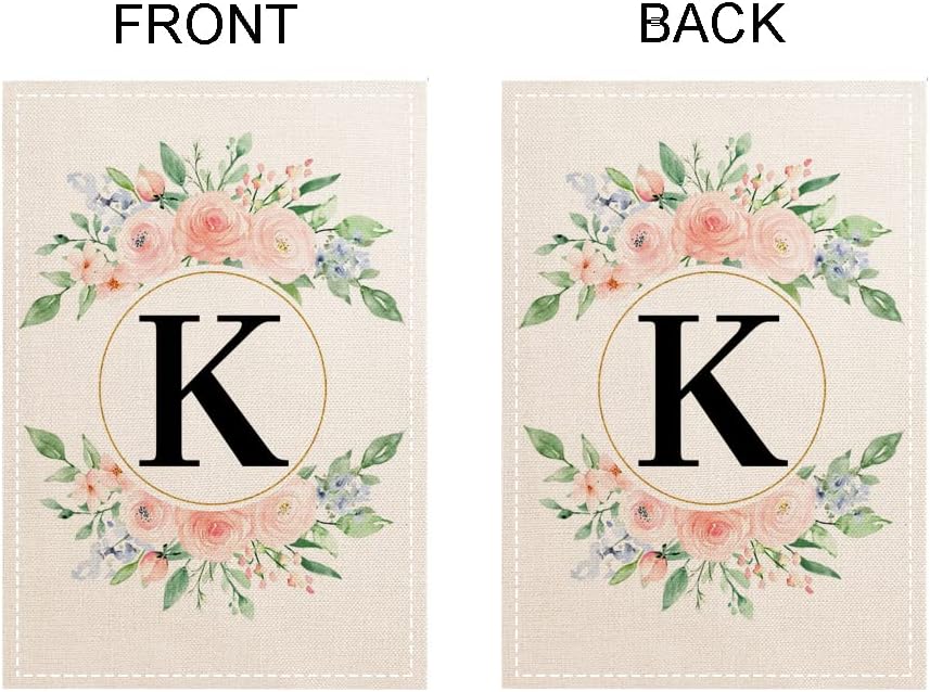 Miniatura 3 de Banderas de jardín con monograma con letra K para exteriores, de 12 x 18 pulgadas, de doble cara, para patio al aire libre, porche, césped, jardín,
