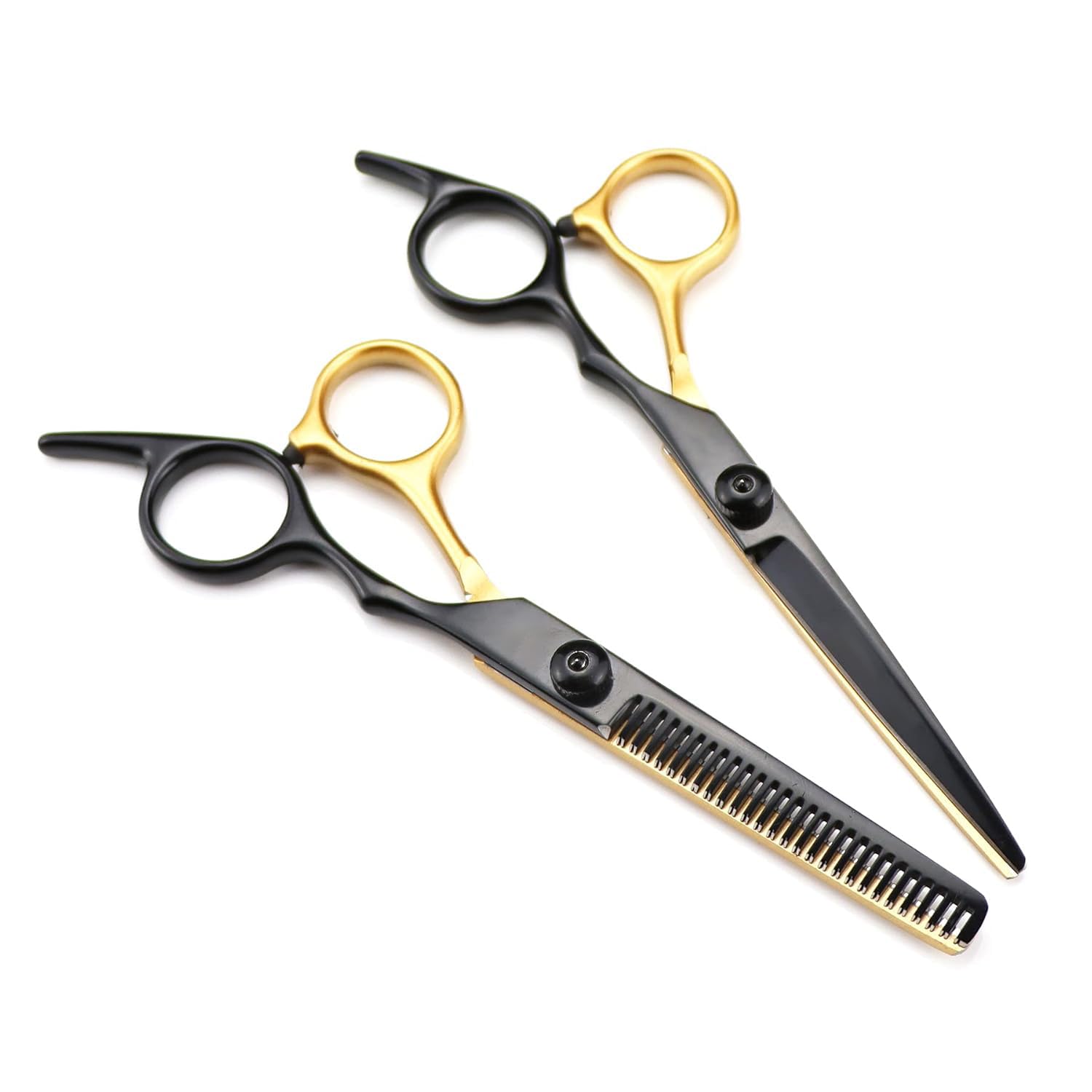 Beauty FreedomProfessional Hair Cutting Scissors Set | 6.0” Premium Japanese Steel Barber Shears | Black & Gold Styling Kit
