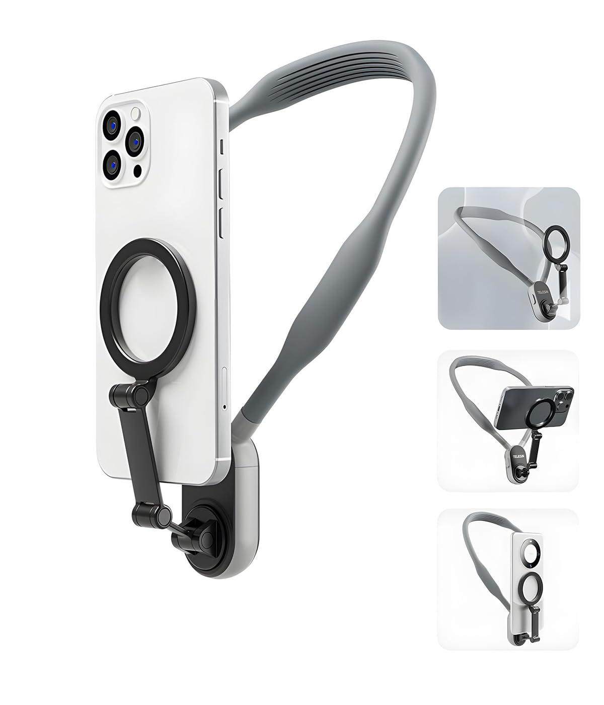 HOTUT Magnetische Nekbevestiging voor Telefoons en Actiecamera, Nek