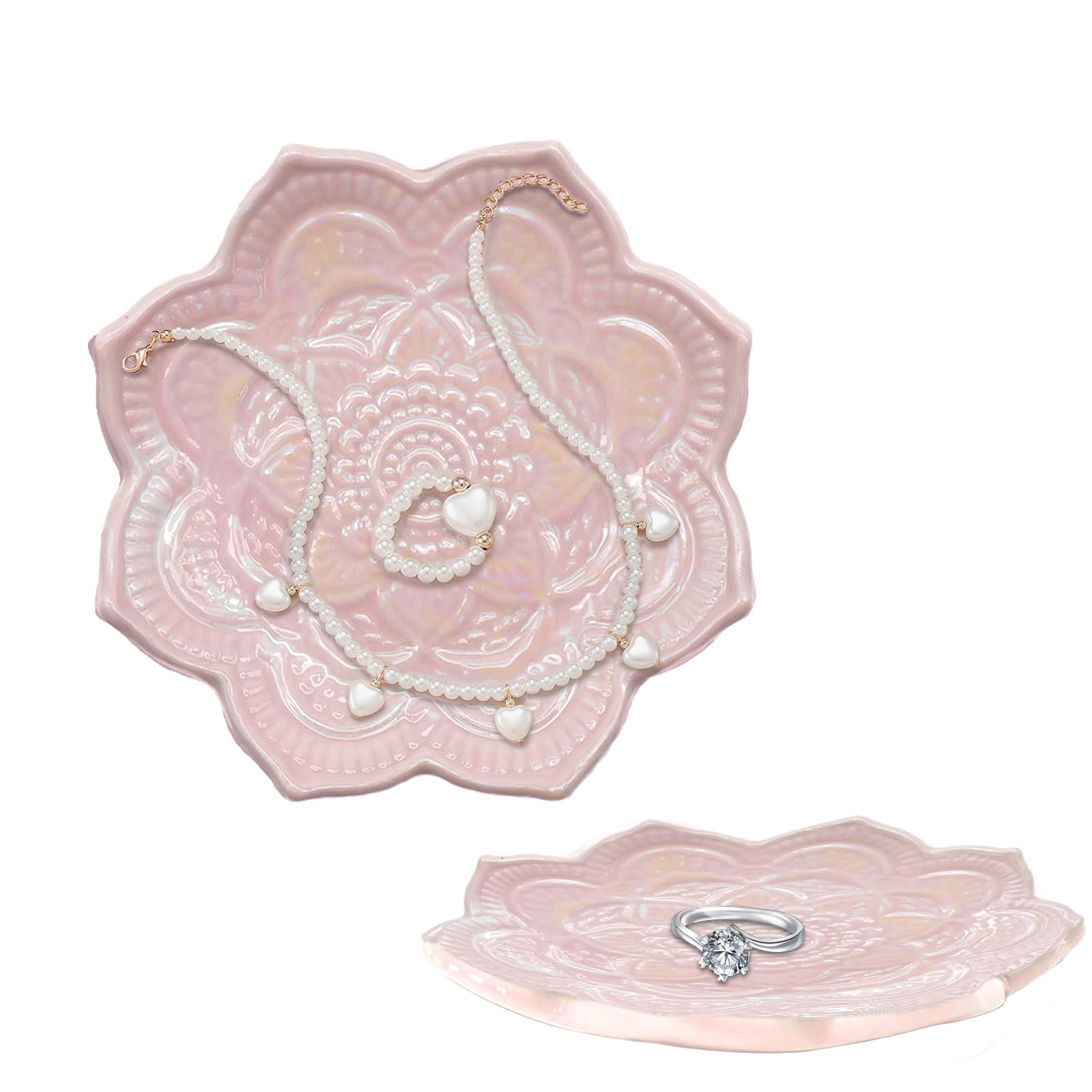 Ceramic jewelry dish,gifts for women her leaf jewelry Plate trinket key tray small ring dish holder nightstand decor entryway home decor Christmas Birthday Friendship Gift for friend girl colleague SP