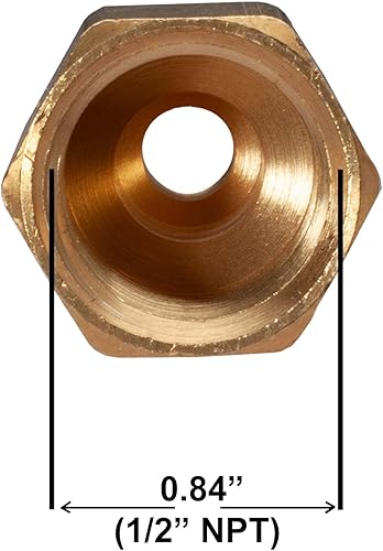 Miniatura 6 de Celestial Kit de conexión de gas natural, alto flujo para fogatas de alto BTU, manguera de gran diámetro, válvula de llave cromada de un cuarto de