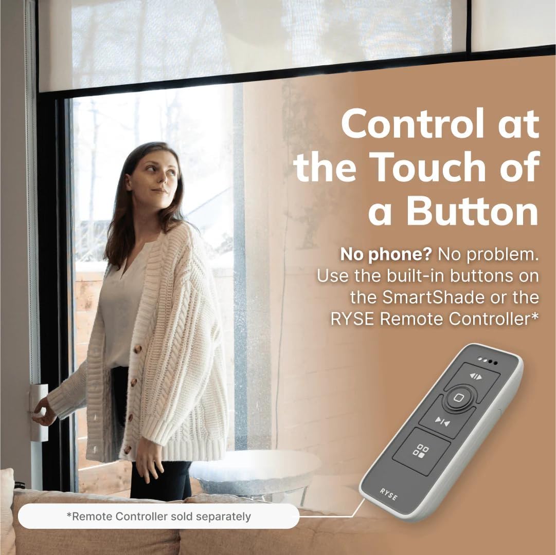 RYSE SmartShade & Wired Plug | Retrofit & Upgrade Existing Beaded Blinds | Convert Normal Shades into Motorized Electric Shades | Easy Control with RYSE Smartphone App | Lifts Blinds up to 9ft x 9ft