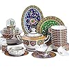 Elevate Your Dining Experience: Buy the 50-Piece Bone China Luxury Enamel Dinnerware Set - Exquisite Pottery for Every Occasion!