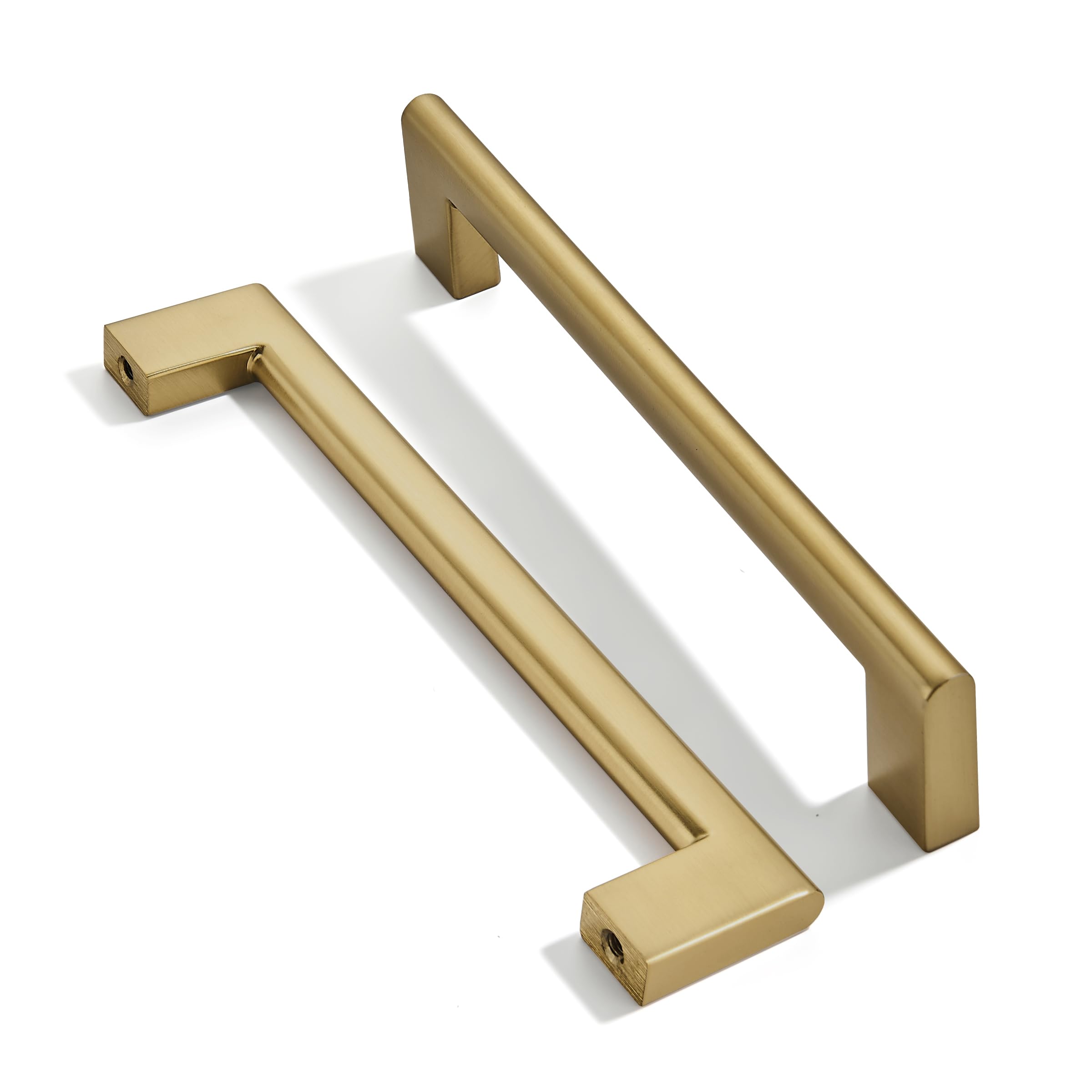 Khtumeware - 80296 Brushed Brass Cabinet Pulls CTC 5 in (128 mm) 10 Pack