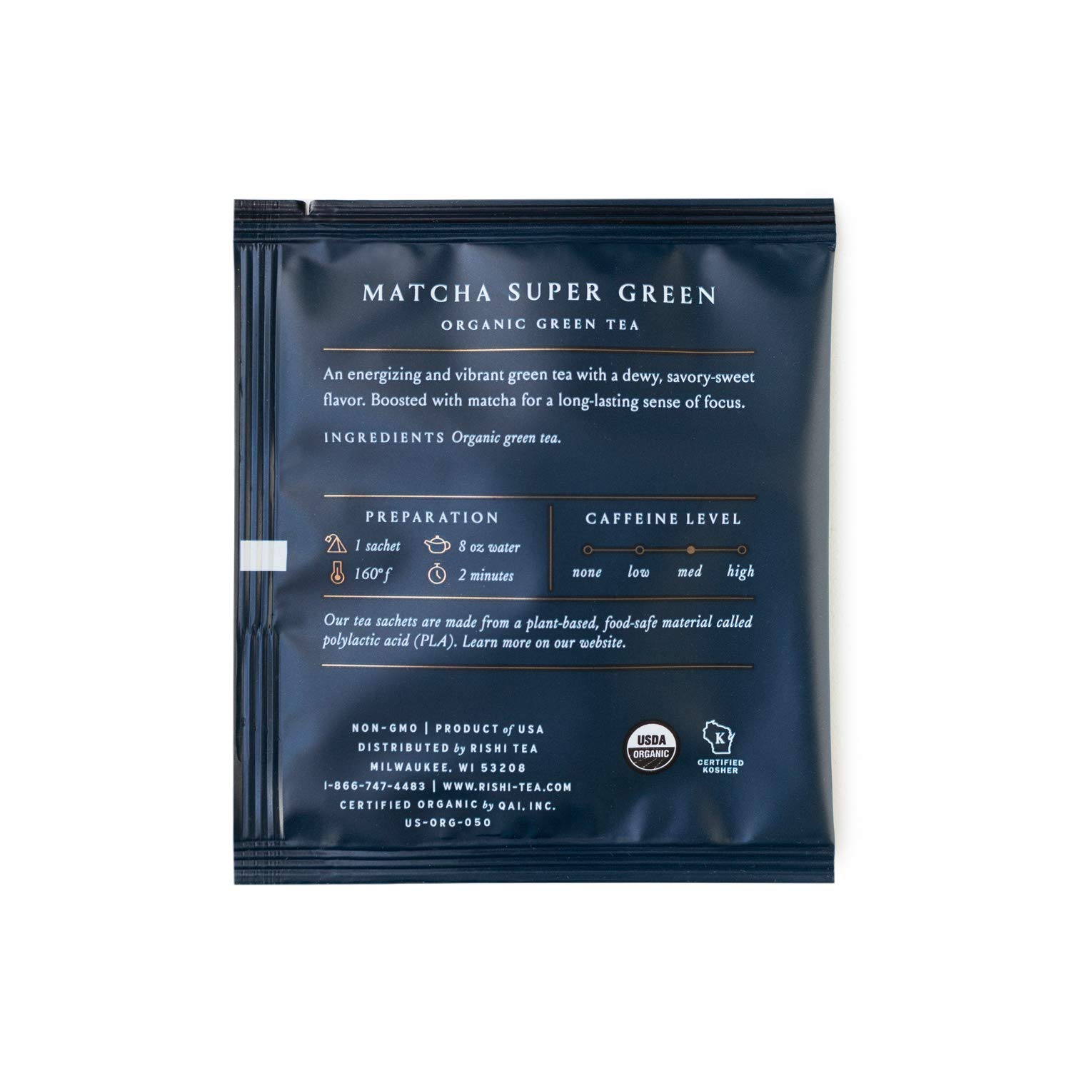 Rishi Tea Matcha Super Green Jade Cloud Tea - Organic Sachet Tea Bags Certified Kosher Tea Bundle - — view 2