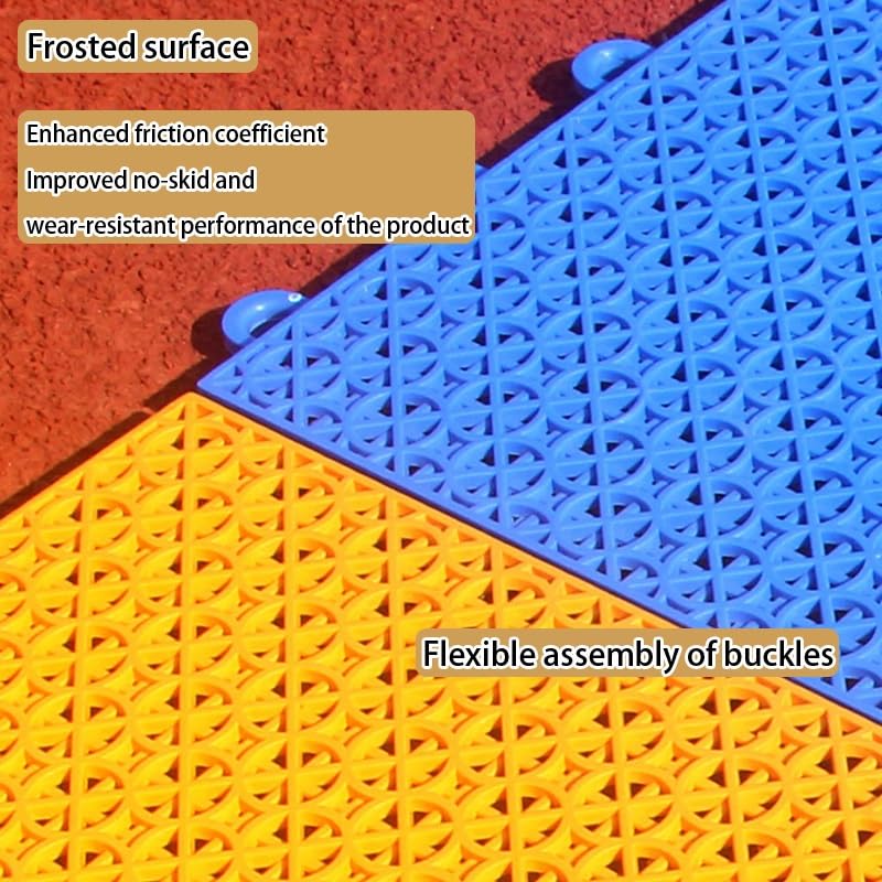 maty drenażowe do łączenia, Płytki drenażowe wielokolorowe 12x12 cali, antypoślizgowe, wielofunkcyjne(Blue,56pcs)