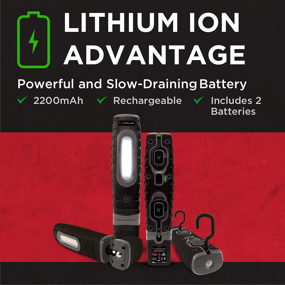 Up To 40% OFF Schumacher SL137BU 360 Degree Plus Cordless Work Light, Black - 600 Lumens, 3W Directional Lighting - 360-Degree Swivel and Tilt, Ultra-Bright ❤ Crazy Deals Schumacher SL137BU 360 Degree Plus Cordless Work Light, Black - 600 Lumens, 3W Directional Lighting - 360-Degree Swivel and Tilt, Ultra-Bright