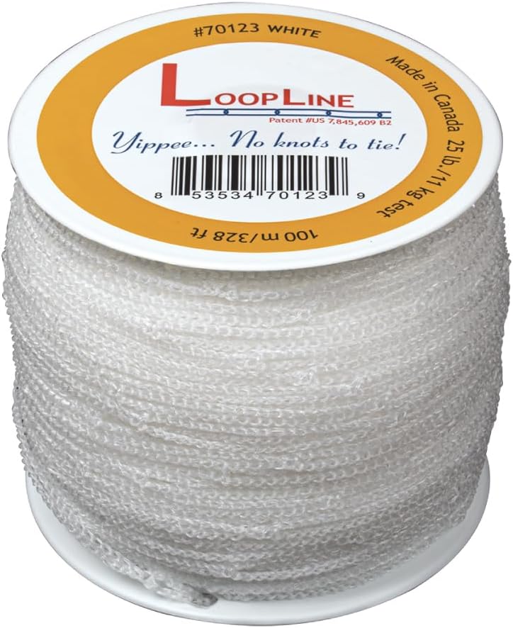 Event Decor Direct Clik Clik Loopline - Ideal for Hanging Display Pieces Perfectly - Home Improvement Supply - Easy Tie & Untie - 328 ft. - White