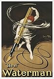  Ideal Waterman Fountain Pen Jean D Ylen 1920 Stylo plume Impression d\'art Publicité 915