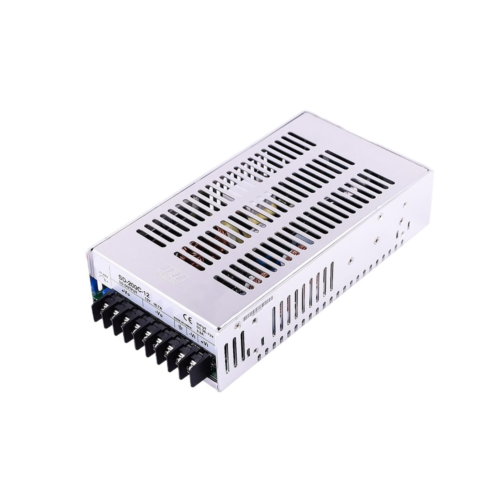 Convertisseur DC-DC SD-200C-12 pour stabiliser une tension d'entrée variable 36~72VDC