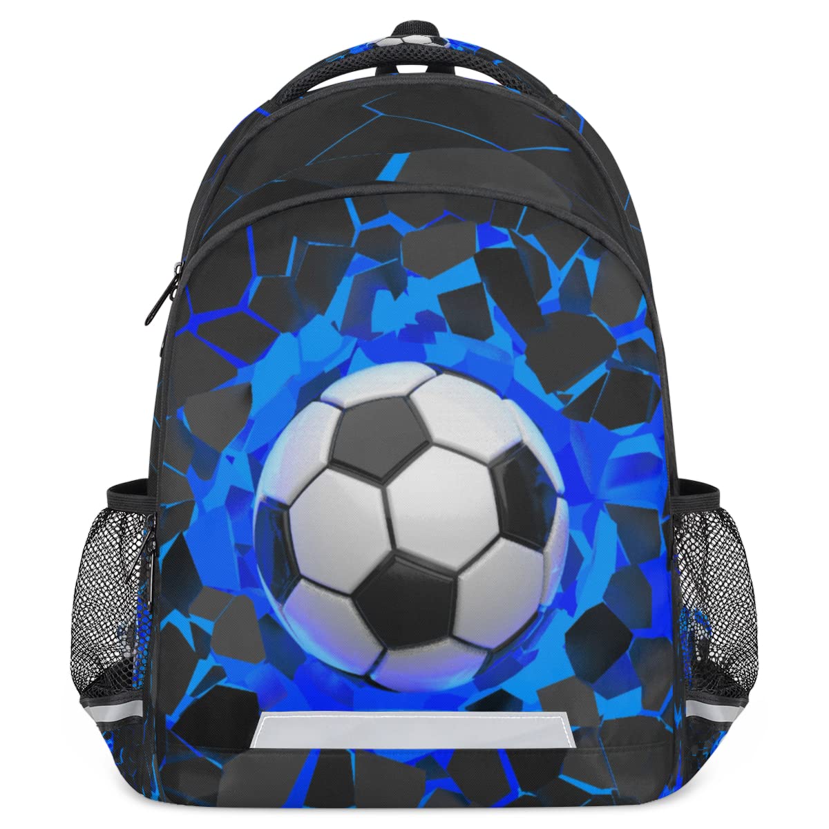 OMFUNS Sport Football Ball School Backpack for Girl Boy Teen Soccer Sport Student Bookbag for Elementary Primary Junior School Bags College Travel