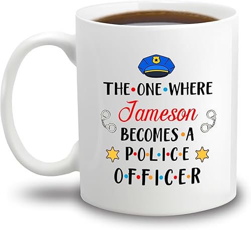 Miniatura 7 de Tazas personalizadas con nombre de oficial de policía, taza de café Best Cop Ever, tazas de cerámica personalizada para policía, regalo de la
