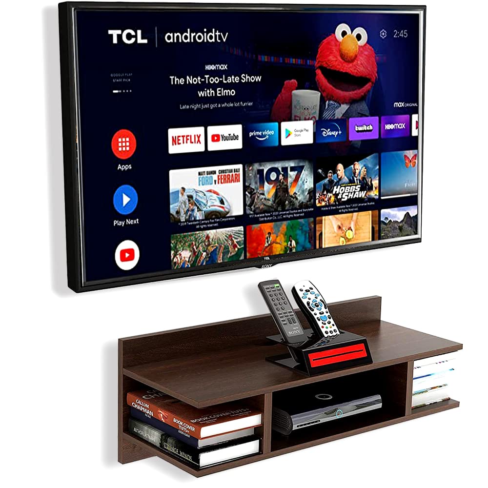 Lu Sea Wud TV Wall Shelves, Smart LED TV Entertainment Unit