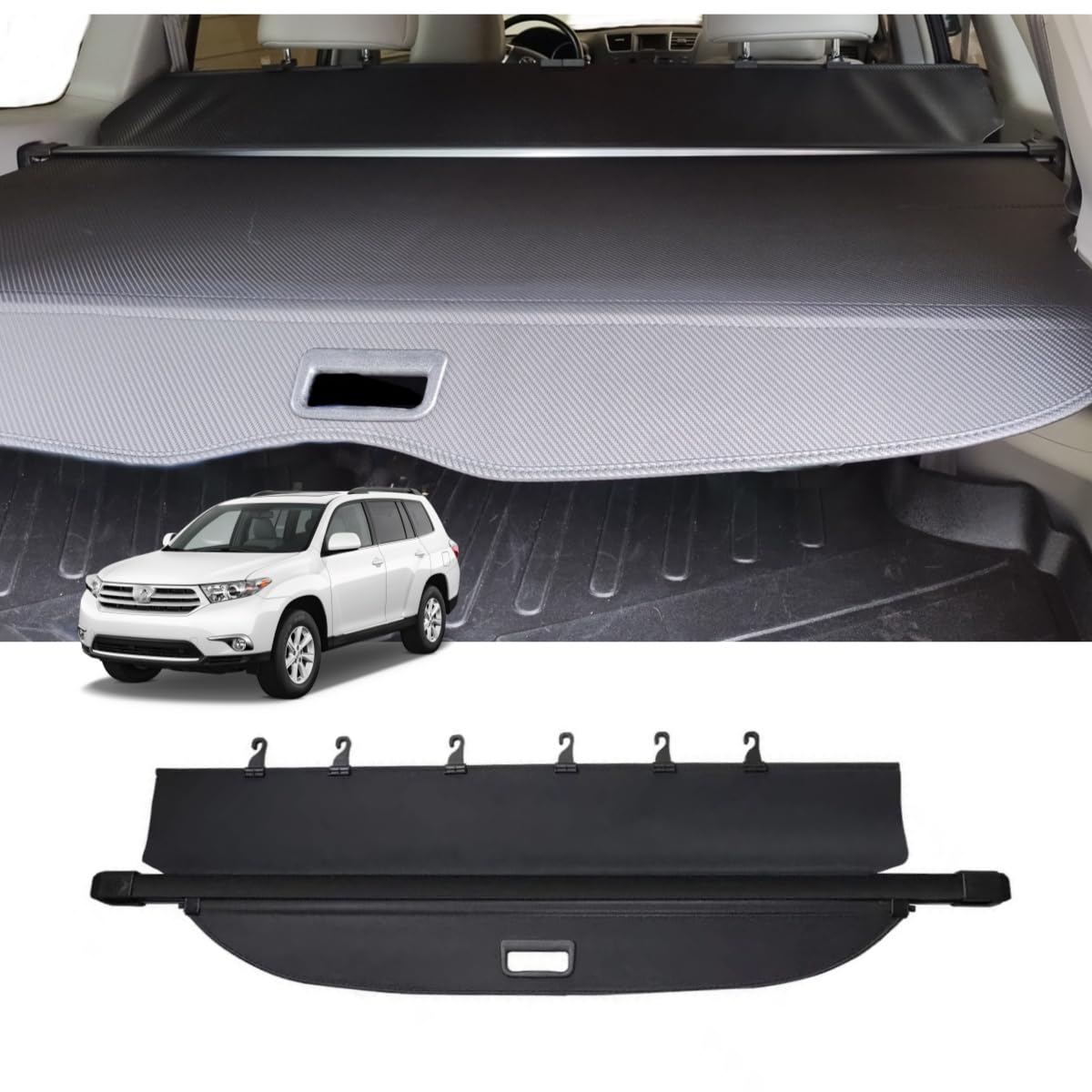 2Pcs Roof Rack Covers For Toyota Highlander 2009-2013 - Aluminum Cross Bars For Cargo Carriers & Sports Gear
