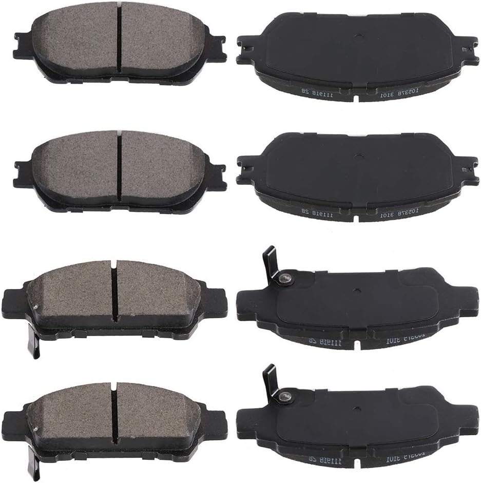 cciyu D906 D995 Front Rear Ceramic Brake Pads Kits 8pcs fit For 2004-2010 For Toyota For Sienna