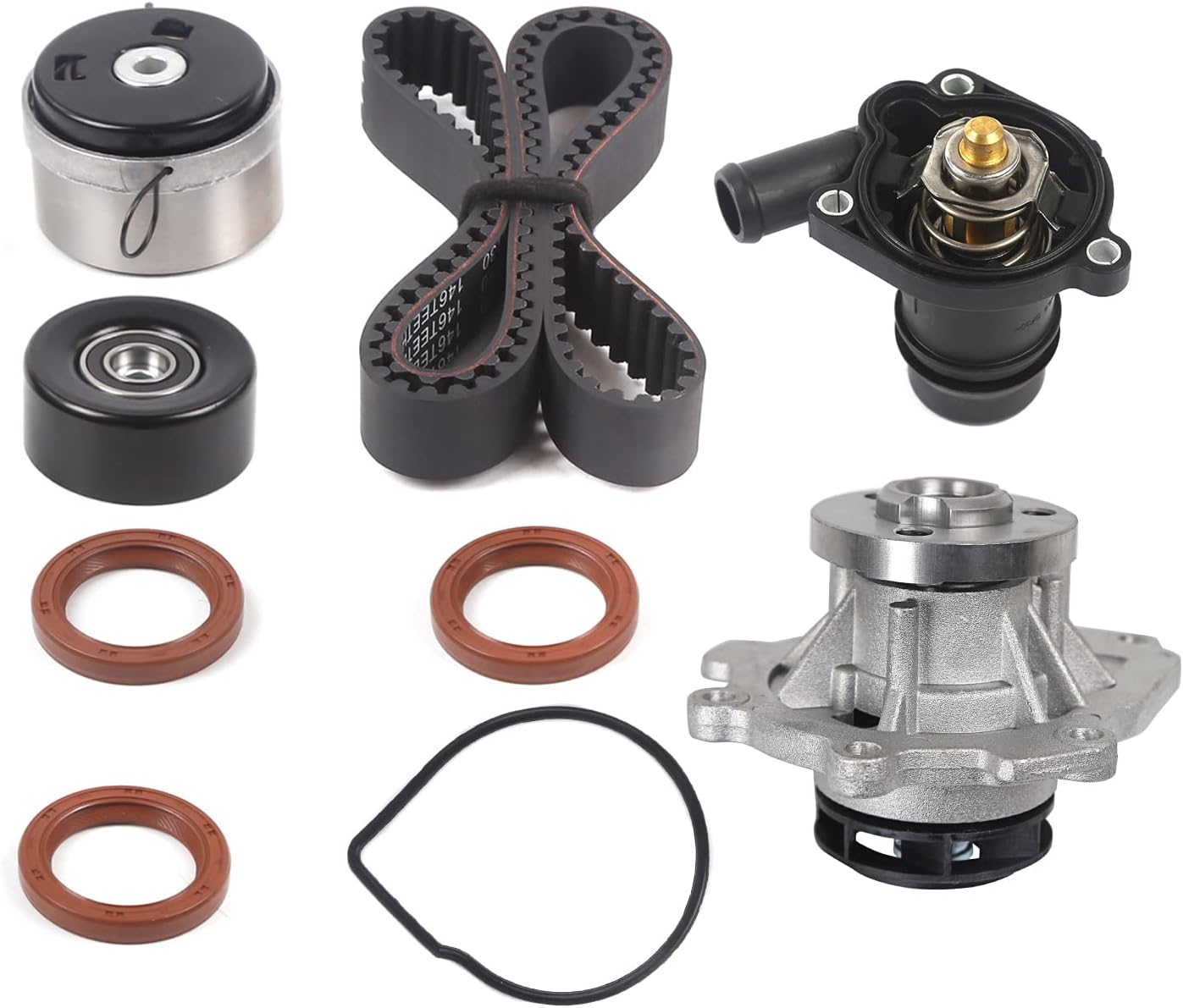 Thermostat Assembly Timing Belt Kit Water Pump fit 2014 for Chevrolet Cruze 1.8L L4
