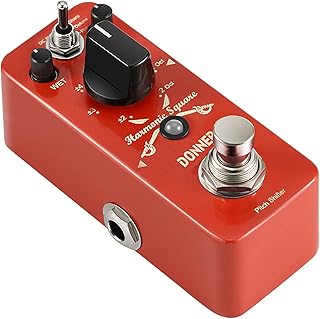Donner Octave Guitar Pedal, Harmonic Square Digital Octave Pedal Pitch Shifter 7 Shift Types 3 Tone Modes Sharp Detune Flat True Bypass