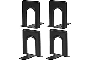 HappyHapi Heavy-Duty Bookends for Sturdy Shelves, Premium Book Holder for Office