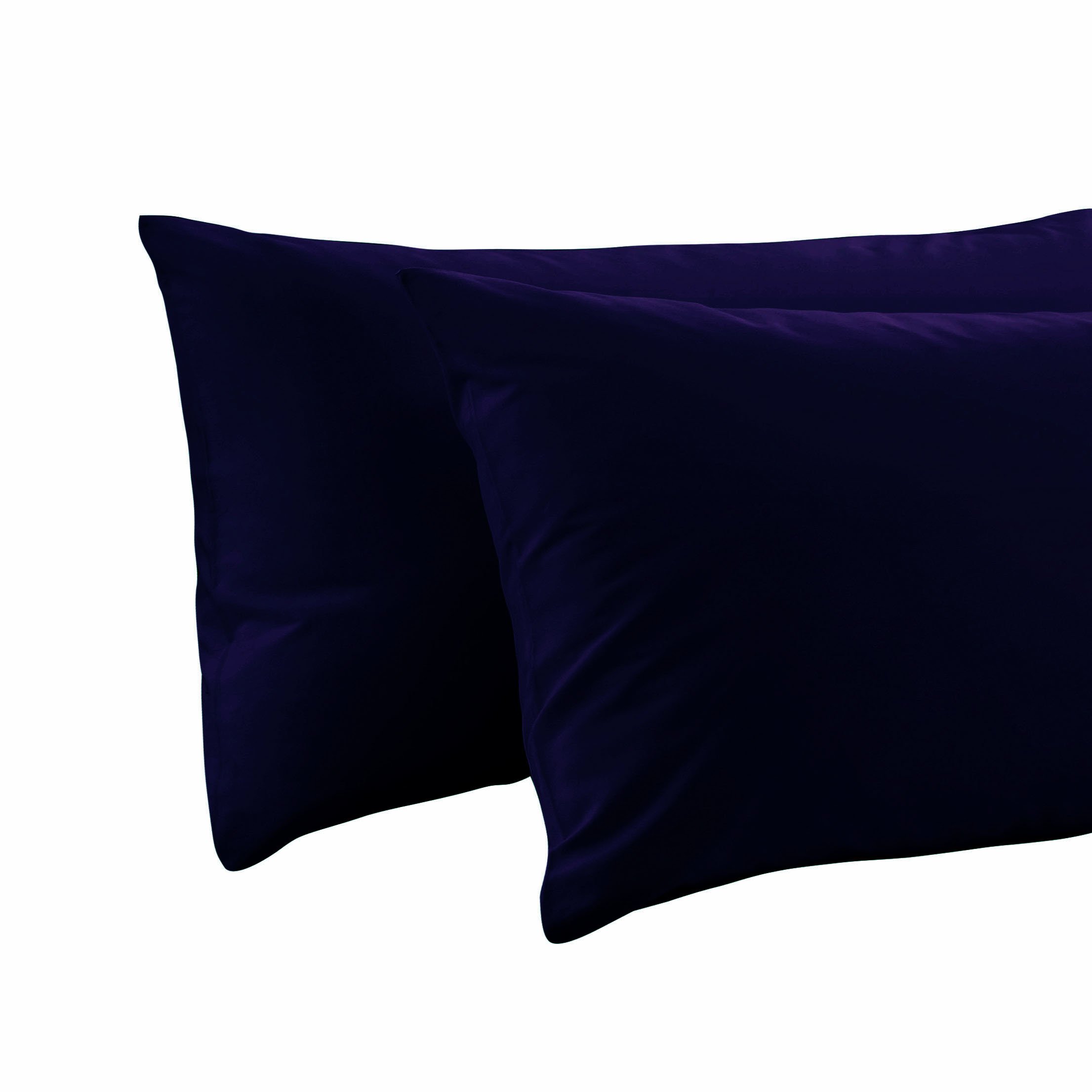 ARLINENS Hotel Quality T200 100% Egyptian Cotton Percale Pair of Housewife PillowCases in Following Colors: (NAVY BLUE)
