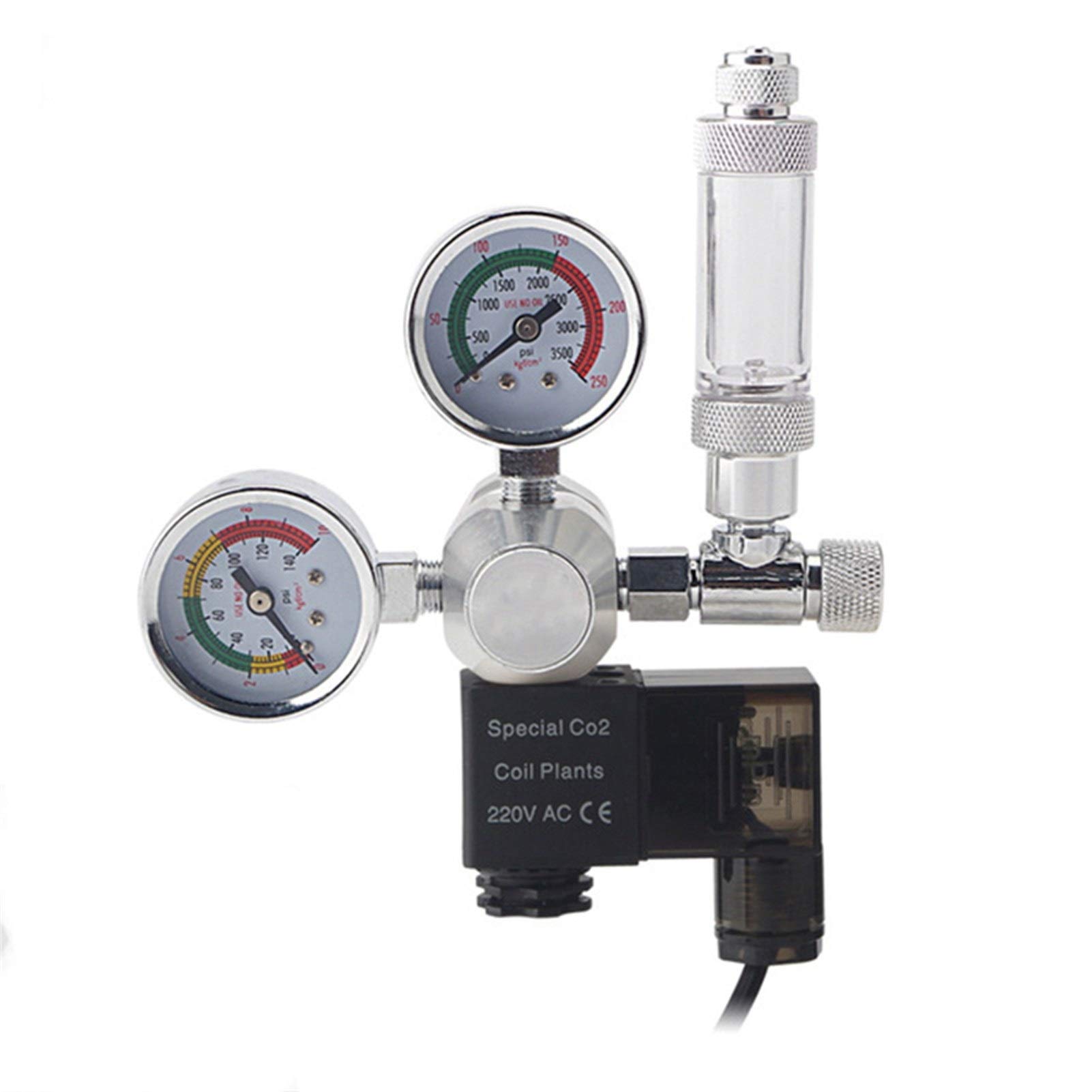 Chauffe-mains Aquarium CO2 Régulateur magnétiques Electrovanne CO2 réservoir de poissons Réduction de la pression du système de contrôle Valve DIY CO2 Kit 220 V 110 V (Size : C)
