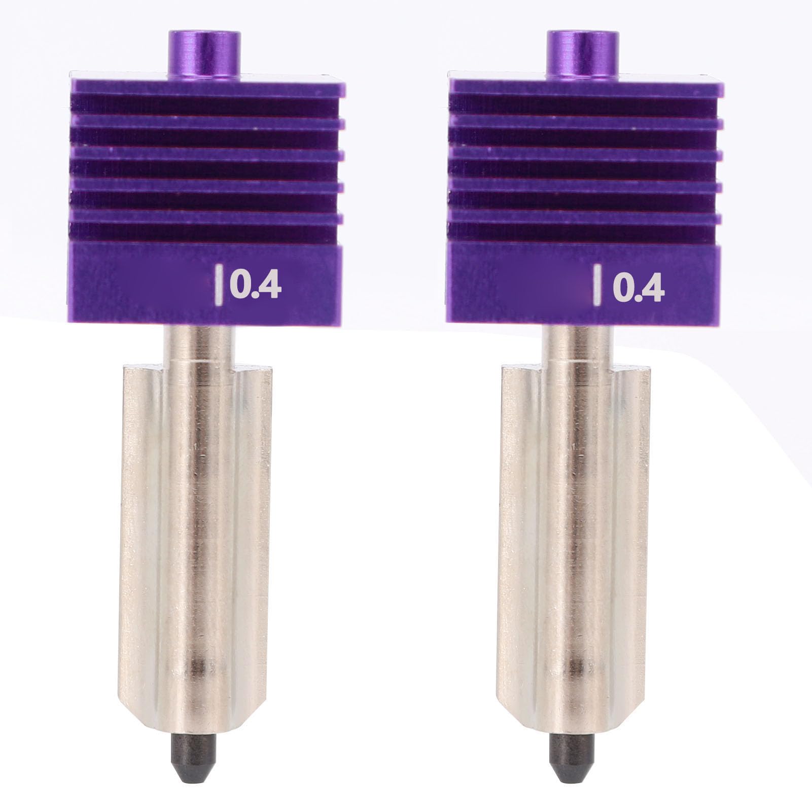 2 Piezas de Repuesto Hotend Mejorado de 0,4 Mm para Impresora 3D Lab P2S A1 A1 MINI, Boquilla de Acero Endurecido de Alta Velocidad con Revestimiento MPVD, para Usuarios y Fabricantes
