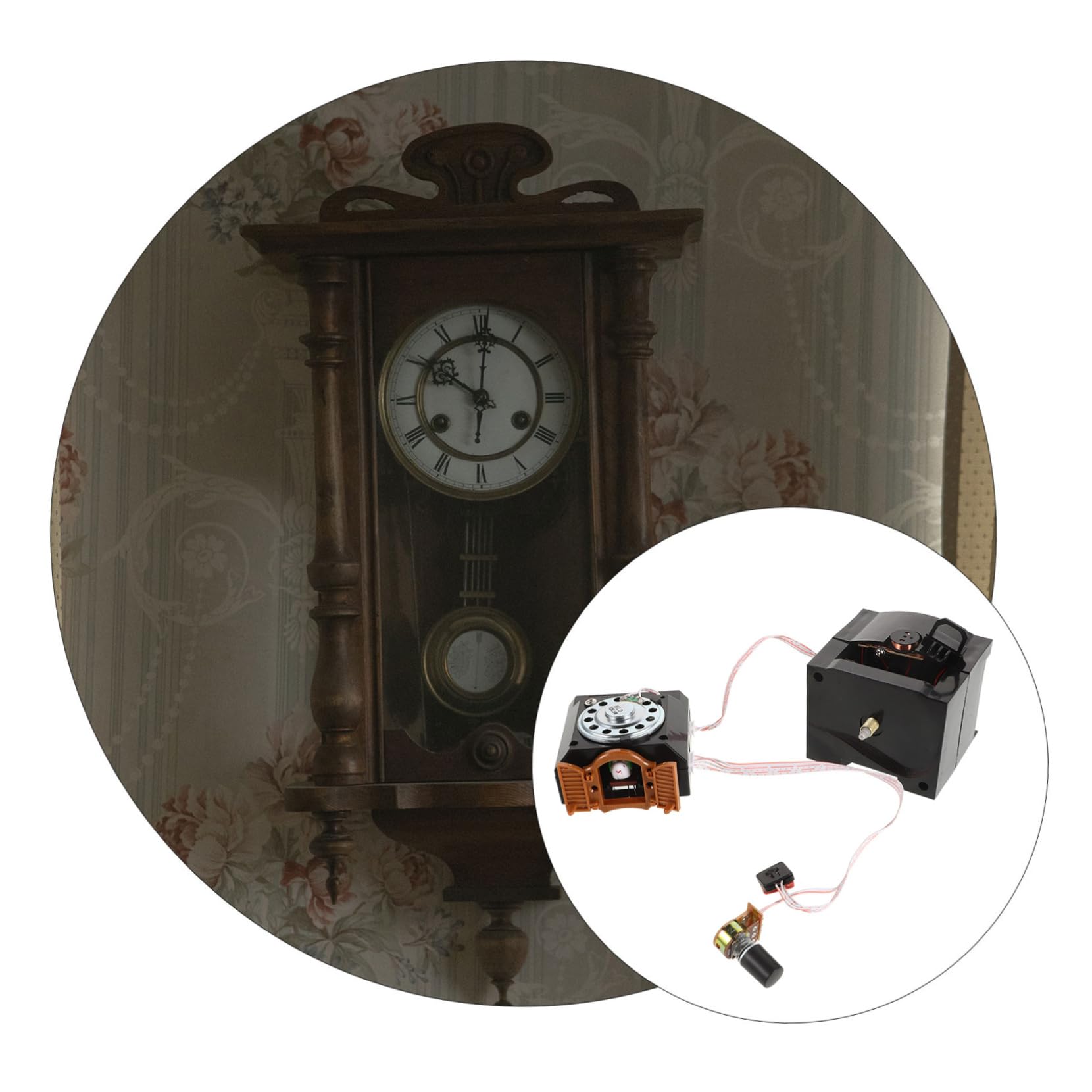 2St Kuckuckswanduhr Uhrwerk Austausch von Uhrmotoren Uhr ersatz mechanismus Plastik Black