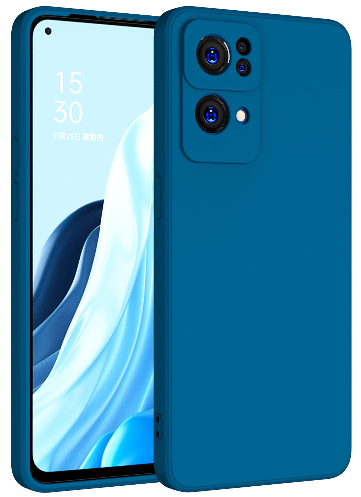 Kapa Matte Lens Protective Back Cover for Oppo Reno 7 Pro (5G), Slim Silicone with Soft Lining Shockproof Flexible Full Body Bumper Case (Blue) (B09XB1PFVC) Amazon Price History, Amazon Price Tracker