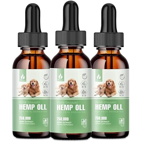 Pet Hemp Oil for Dogs and Cats,Organic Hemp Extract Drops, Sleep Aid Anxiety,Stress, Hip & Joint Pain Relief, Dog Calming Treats Rich in Omega 3-6-9, Natural Pet Hemp Oil(Natural) Cover