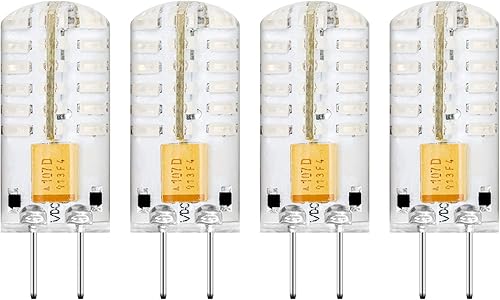 TIANZHILANSKY Bombilla LED G4 azul de 12 V CACC 2 W 48 × 3014 SMD 20 W equivalente a bombilla halógena, cápsula para luces decorativas de paisaje,