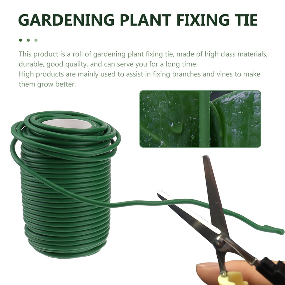 2 Rollen Flexible Gartenpflanzenbinder aus TPR und Eisen Vielseitig Einsetzbar zur Befestigung von Sträuchern und Pflanzen im Grünen Garten