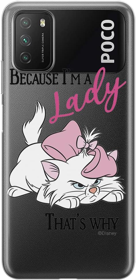ERT GROUP Mobile Phone case for Xiaomi REDMI 9T Original and Officially Licensed Disney Pattern Marie 004 optimally adapted to The Shape of The Mobile Phone, Partially Transparent