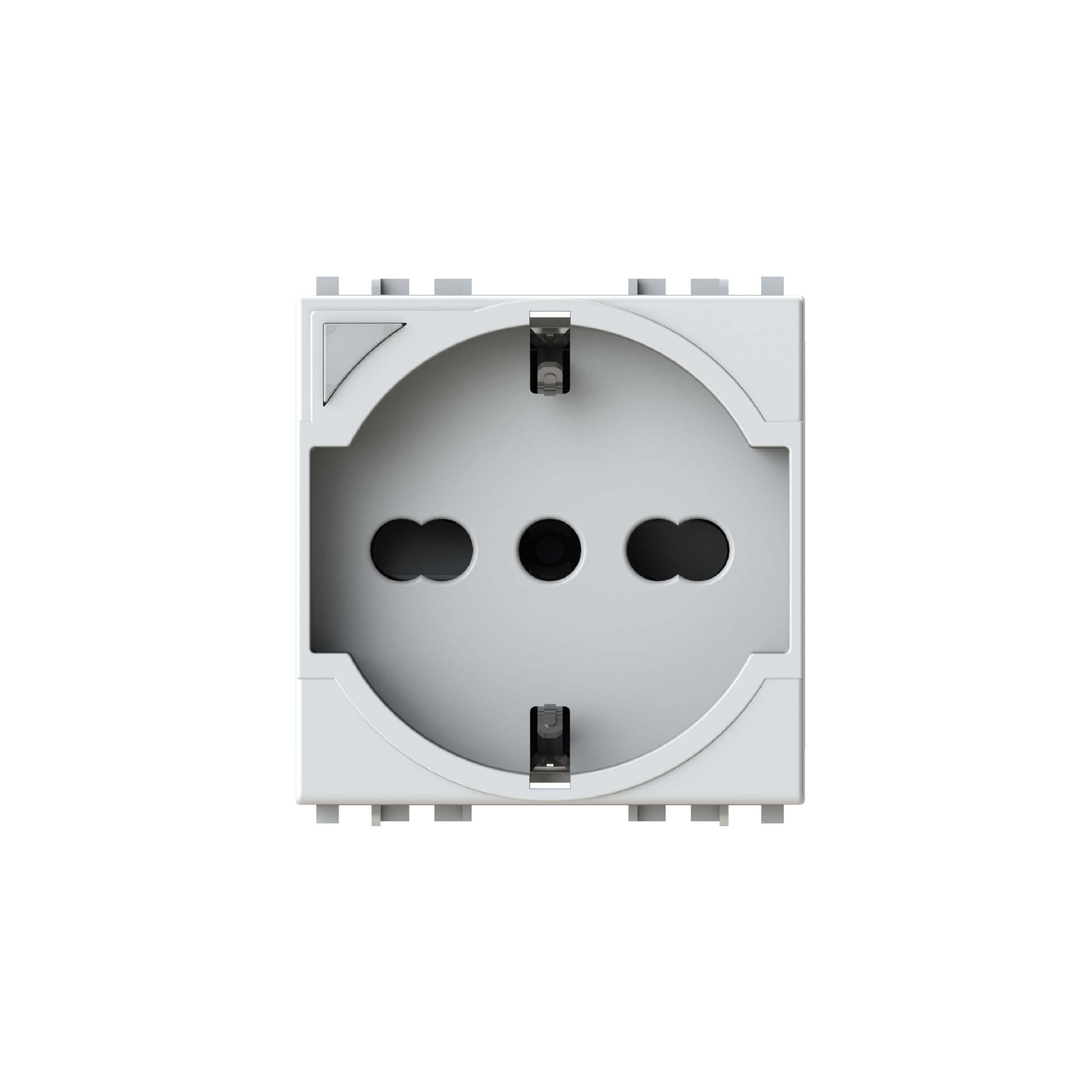 4box - Presa smart P40 S compatibile con Vimar® Arkè™. Colore Bianco. Connessa tramite WiFi, controllabile con App 4box e assistenti vocali Amazon Alexa e Google Home.