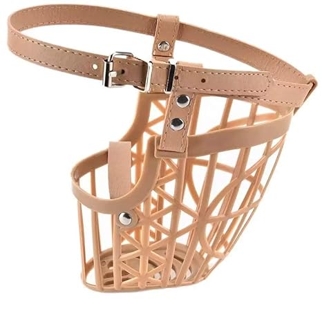 MUNCHOS Adjustable High Quality Muzzle cum Mouth Cover / Basket Cage Collar for Dog FOR EXTRA CARE (Medium)