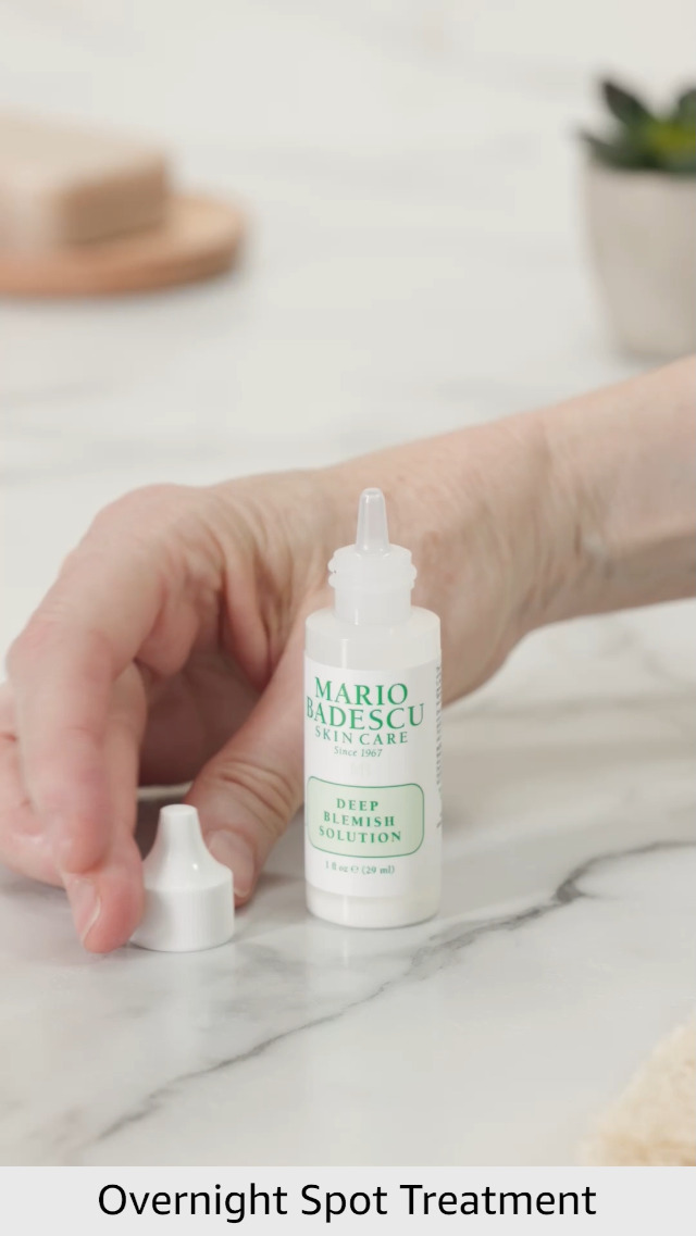 Image of Mario Badescu Deep Blemish Solution, Spot Treatment for Face with Potent Zinc Oxide, Niacinamide and B Vitamins Overnight Treatment Serum that Targets Large Blemishes Under the Skin