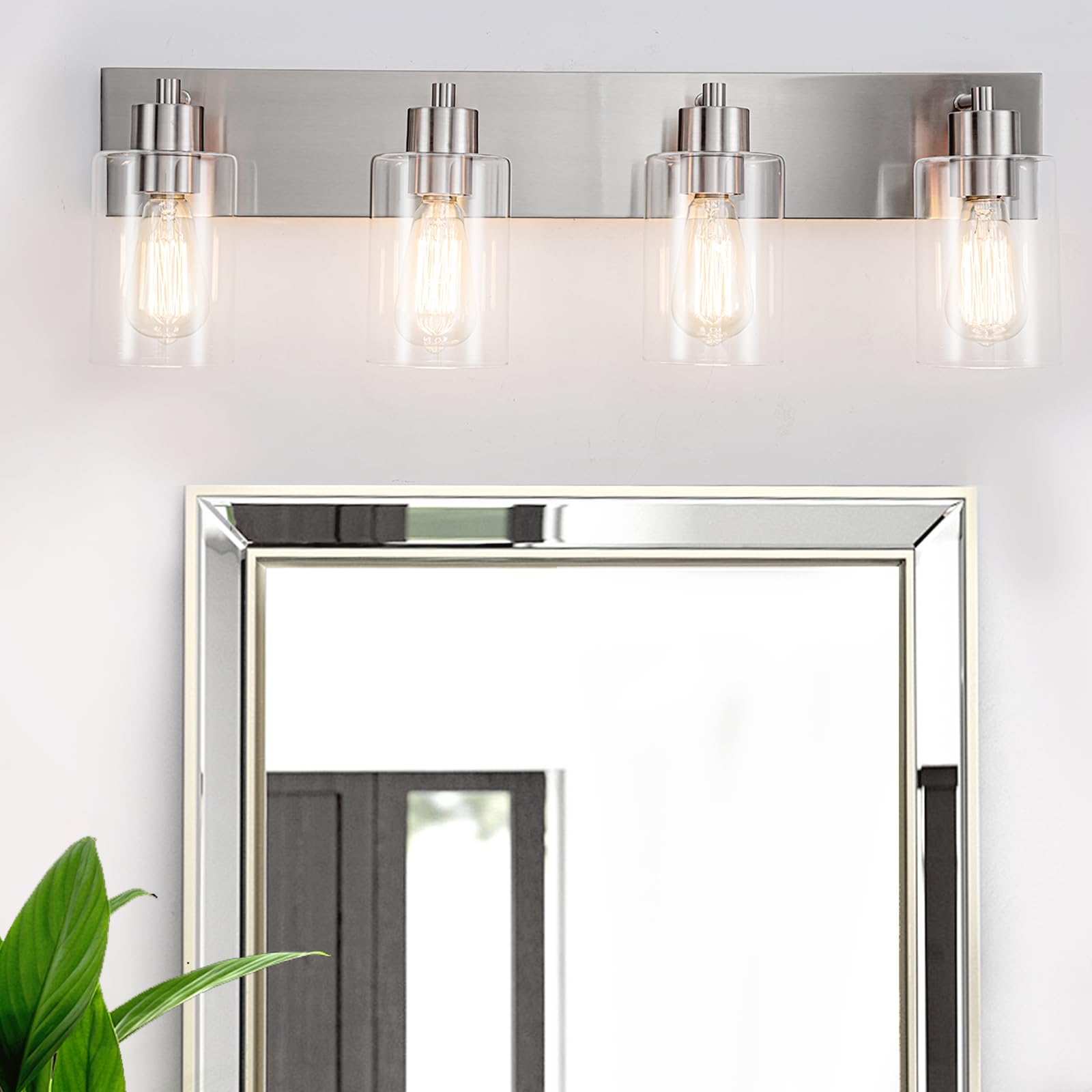 Chosenior 4Light Bathroom Vanity Light Fixtures, Modern Bathroom Light