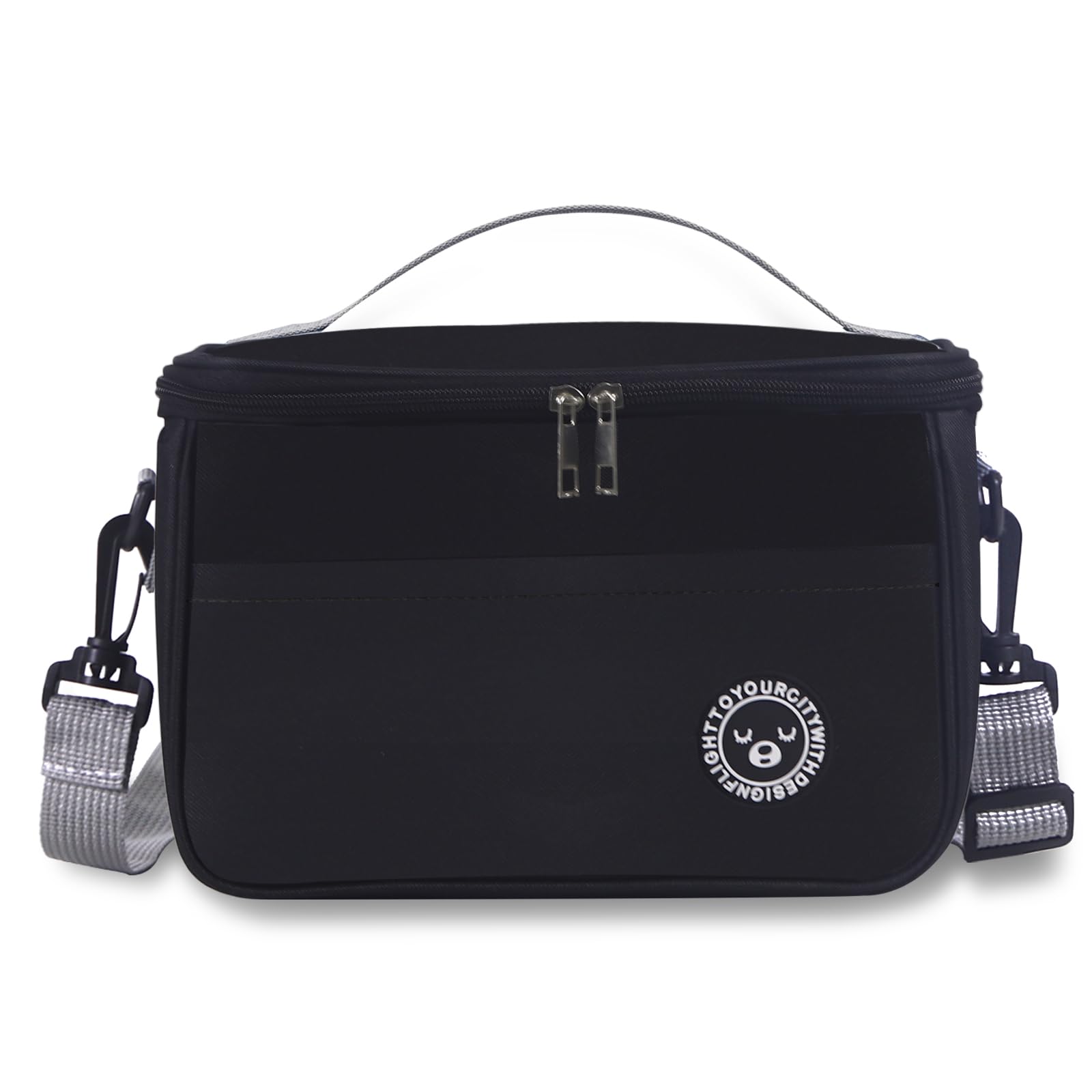 Borsa Termica Per Pranzo Donna Con Motivo Margherite, Impermeabile, 22x15x20 Cm, Con Tasca Frontale, Per Scuola, Lavoro E Picnic