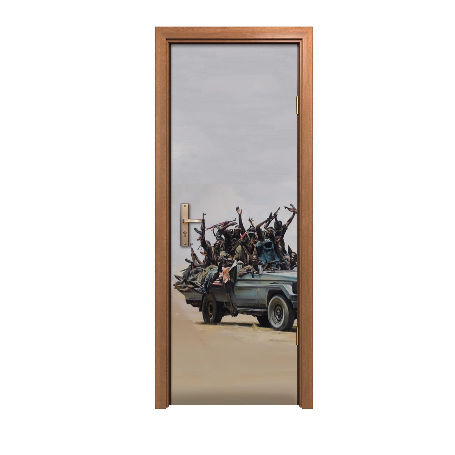 Autocollant de porte 70x200cm sticker mural trompe l'oeil decoration interieur