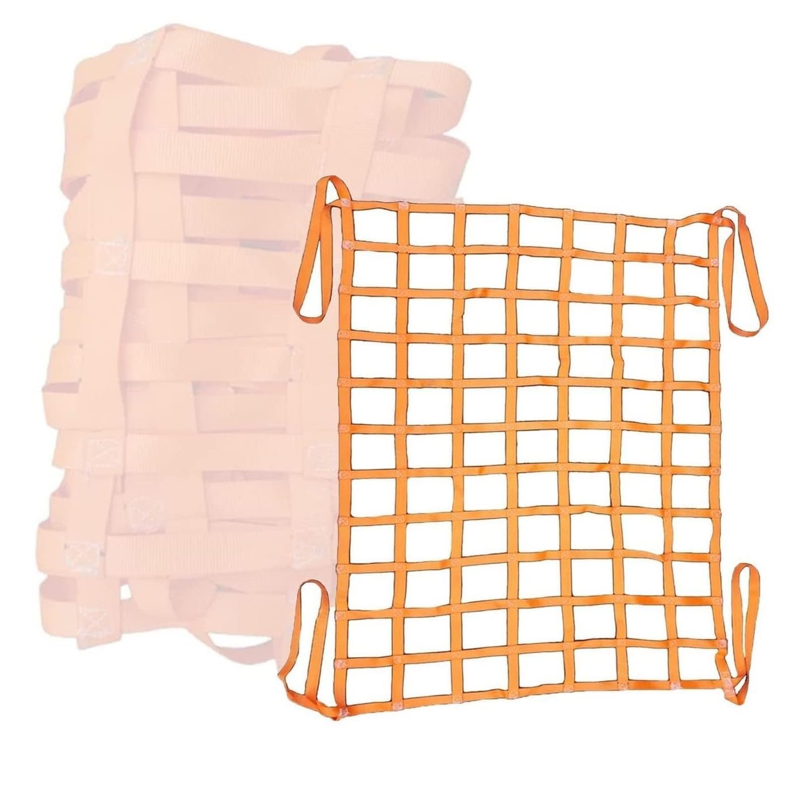 Schwerlast-Hebenetze, reißfeste Harzseile zum Heben, Palettenhebenetze vom Typ C, hängende Hebenetze vom Typ C, Heben auf Baustellen (1 m x 1 m / 10 cm Maschenweite / 1 Tonne Tragfähigkeit).
