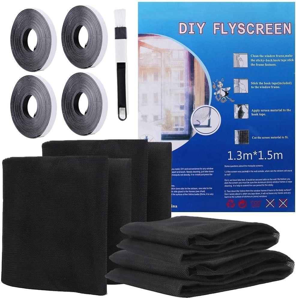 The Mesh Company Fly Screen Window Mesh Durable Fine Black Epoxy ...