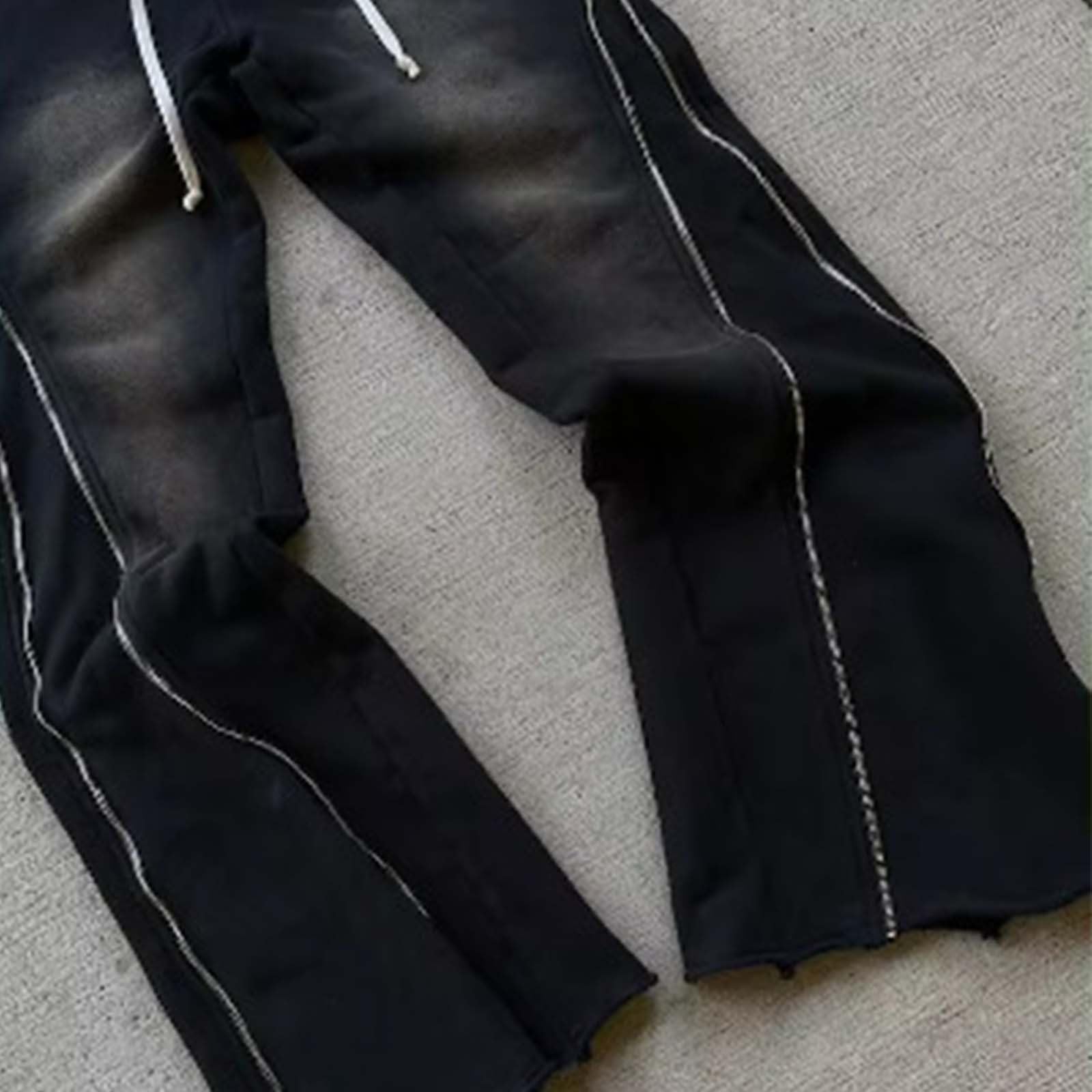 Generico Pantaloni Jogging Uomo Leggeri,Pantalones Deportivos Holgados para Hombre con CordóN Y Pierna Ancha Pantalones Sueltos para Yoga Gimnasio