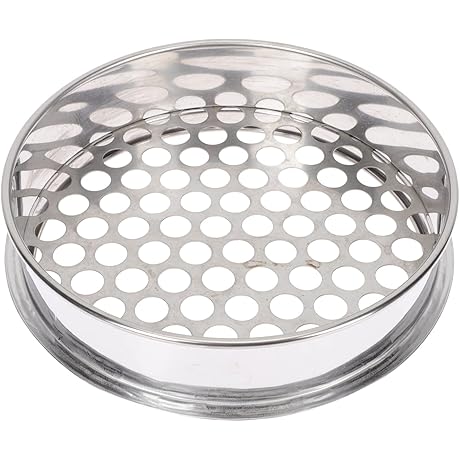 Round Hole Sieve Stainless Steel Garden Sifter for Kitchen & Garden