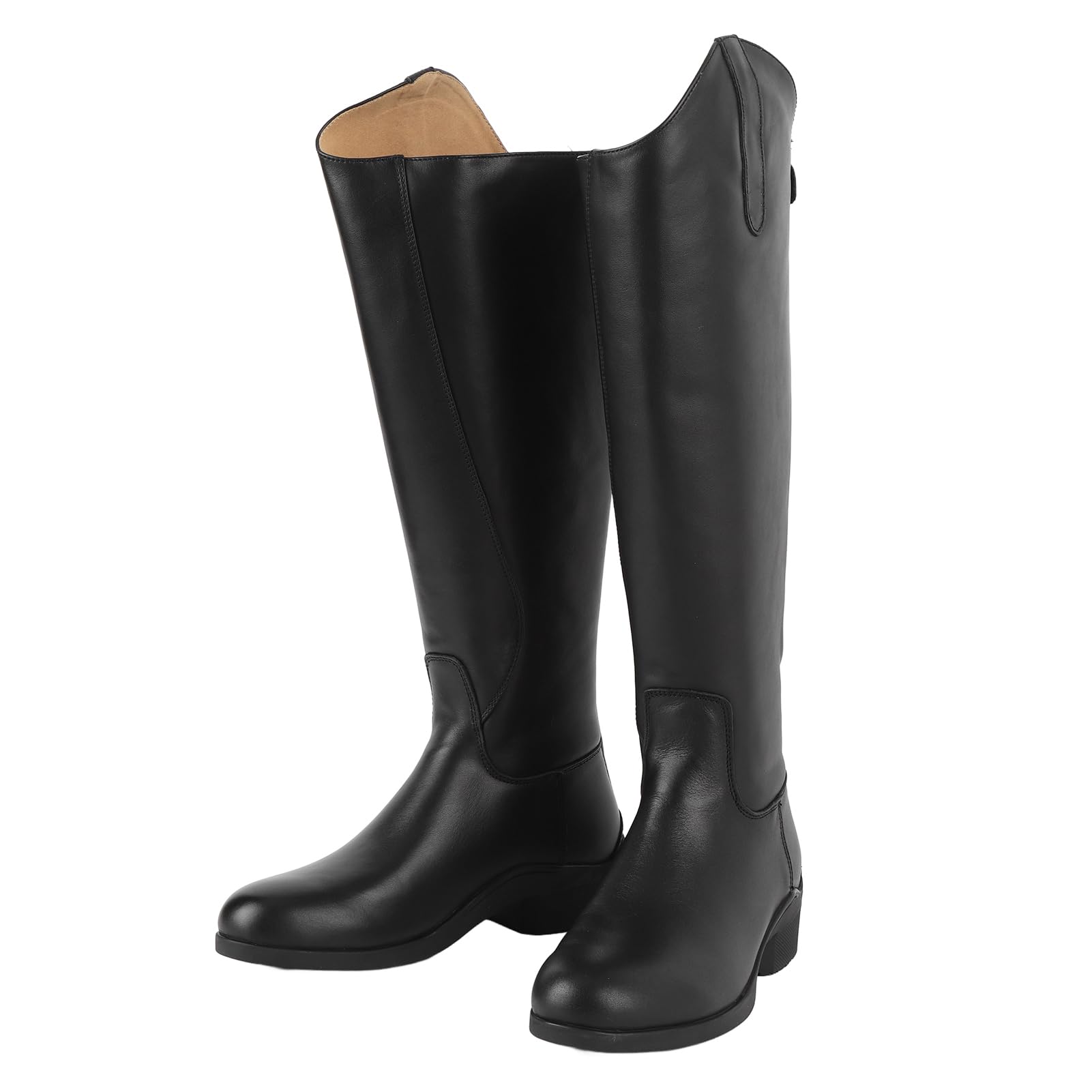 RiToEasysports Botas Altas de Montar, Botas Ecuestres Unisex para Uso Diario con Cremallera Trasera de Cuero EVA