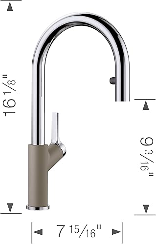 Miniatura 6 de BLANCO 526397 Urbena - Grifo de cocina, 1,5 GPM, cromotrufa