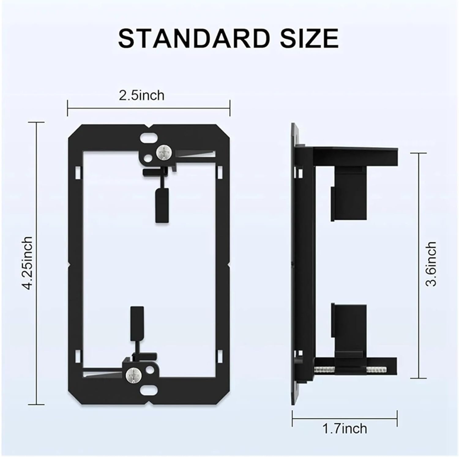 Low Voltage Mounting Bracket 10-piece Low Voltage Box Single Set Wall Plate for Network, Coaxial, Speaker for Single Gang Wall Plate Hdmi Network Cables