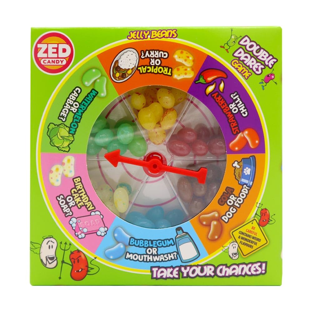 Zed Candy Double Dares Game, 100g Assorted Weird and Fruit Flavoured Jelly Beans (1)