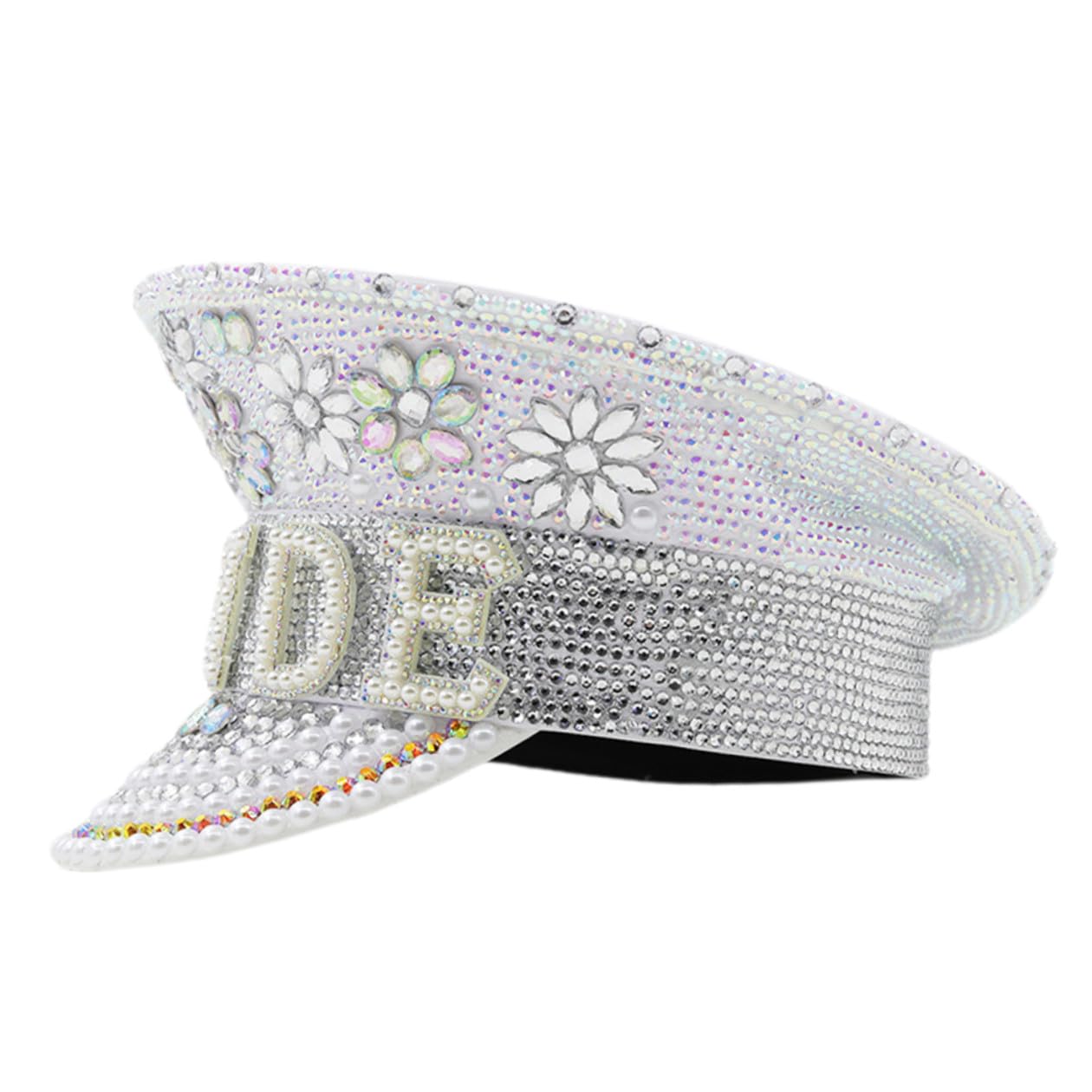 SUPVOX Sombrero de Novia Brillantes, Talla Única Ajustable para Despedida de Soltera y Fiestas, Accesorio Elegante para Fotografía y Evento Especial