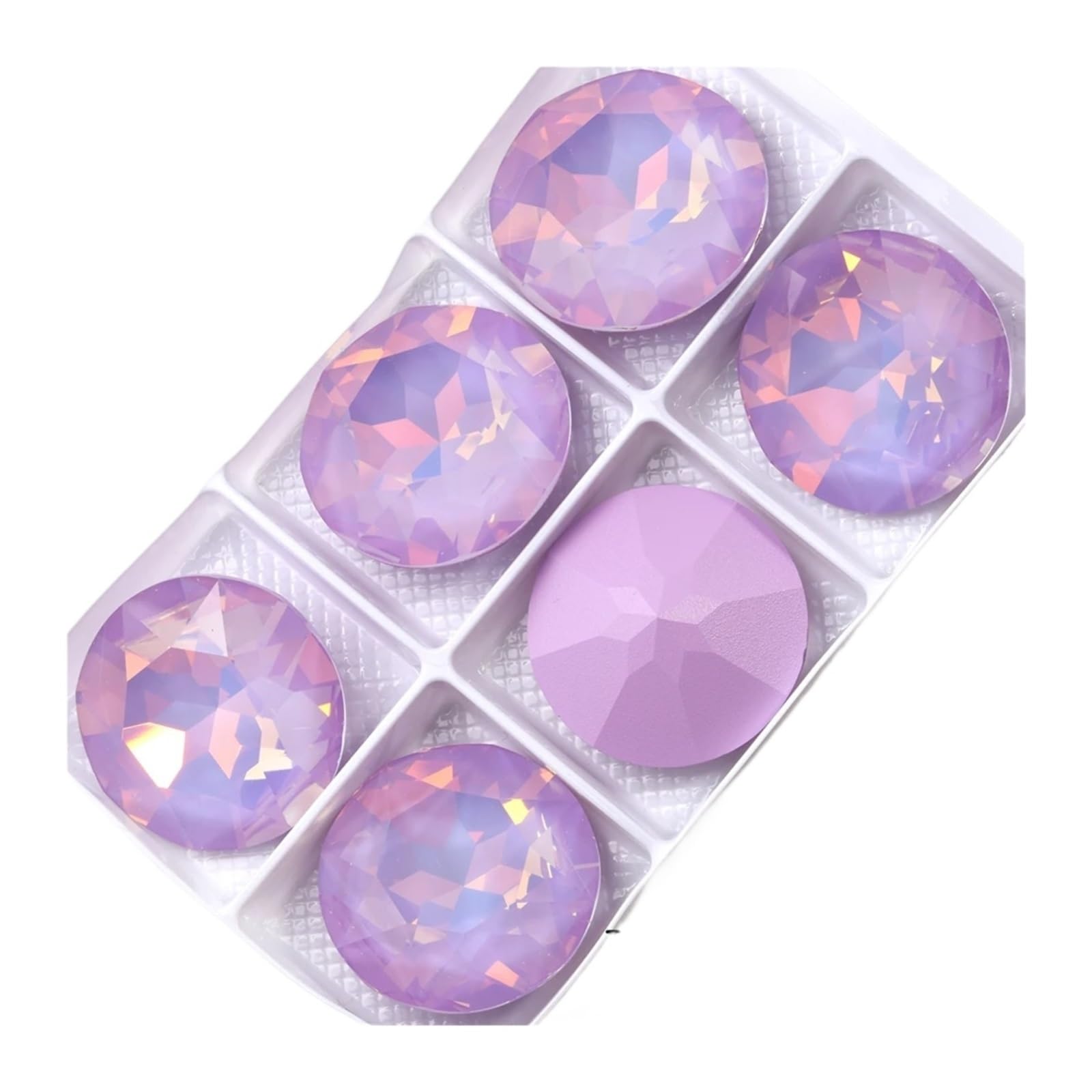 35mm 1201 Runde Fancy Stones Glitzer DIY Bastelteile Pointback Glas Strasssteine ​​zum Nähen Kristall Strass(Light Pink)
