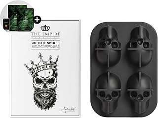 The Empire Products - Skull shaped silicone mould for ice cubes, color: black Skull: silicone stampoin for ice cubes. Silicone mould Reusable ice cubes